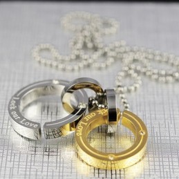 Zablokuj Naszą Miłość, Kochanie, Kółko Kochanków, Wisiorek Z Tytanu