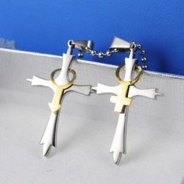 Symbole Męskie I Żeńskie Tytanowy Krzyż Naszyjnik Wisiorek Dla Mężczyzn I Kobiet