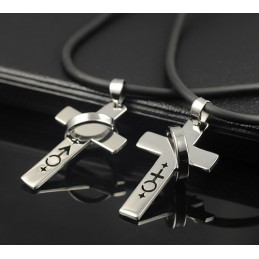 Symbole Męskie I Żeńskie Naszyjnik Wisiorek Kochankowie
