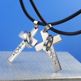 Symbole Męskie I Żeńskie Naszyjnik Wisiorek Kochankowie