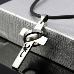 Naszyjnik Z Krzyżem Tytanowym Król Skorpion