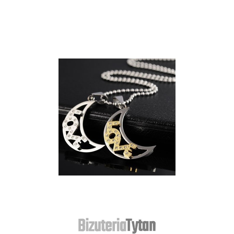 Love The Moon Kochankowie Tytanowe Naszyjniki Wisiorki Love The Moon Kochankowie Tytanowe Naszyjniki Wisiorki