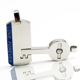 Naszyjnik Z Tytanu Lock And Key Sweetheart Lovers
