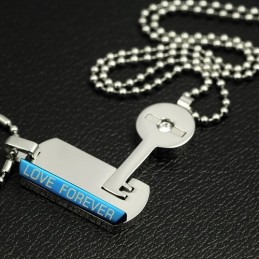 Naszyjnik Z Tytanu Lock And Key Sweetheart Lovers
