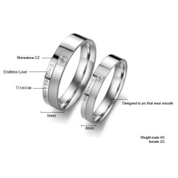 Jakość I Ilość Gwarantowane Endless Love Titanium Ring Dla Zakochanych