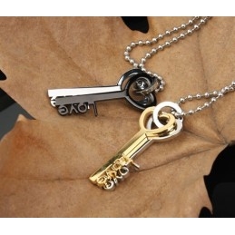 Naszyjnik Z Wisiorkiem Love Key Sweetheart Lovers Z Tytanu