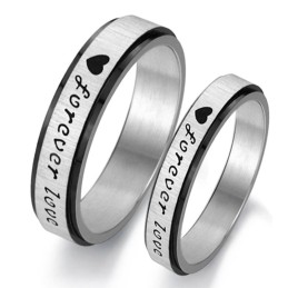 Król Ilości Endless Love Titanium Ring Dla Zakochanych