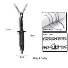 Łatwy W Użyciu Naszyjnik Z Tytanu Dagger