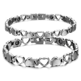 Bransoletka Króla Ilości Hollow Sweetheart Titanium Dla Zakochanych