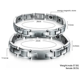 Doskonałej Jakości Bransoletka Z Tytanu Magnetycznego Dla Zakochanych