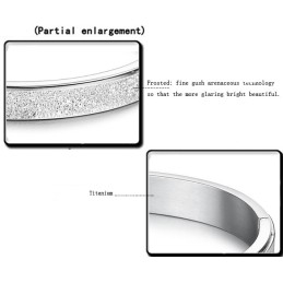Stabilna Jakość Scrub Titanium Bangle Dla Zakochanych