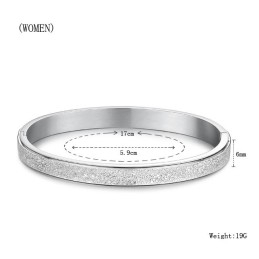 Stabilna Jakość Scrub Titanium Bangle Dla Zakochanych