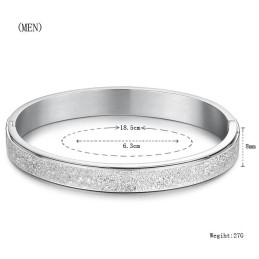 Stabilna Jakość Scrub Titanium Bangle Dla Zakochanych
