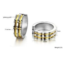 Stabilne Jakościowe Kolczyki Unisex Tytanowe