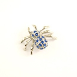Spinki Do Mankietów Z Tytanu Mysterious Spider Z Niebieskimi Diamentami