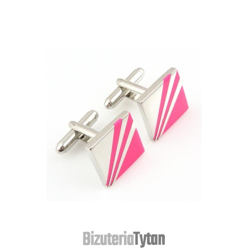Spinki Do Mankietów Fashion Rose Red Titanium Square Spinki Do Mankietów Fashion Rose Red Titanium Square
