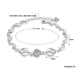 Królowa Jakości Bransoletka Damska W Kształcie Delfina Platinum Plating Titanium