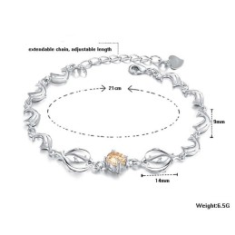 Królowa Jakości Bransoletka Damska W Kształcie Delfina Platinum Plating Titanium