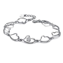 Jakość I Ilość Gwarantowana Bransoletka Damska Sweetheart Platinum Plating Titanium Z Diamentami