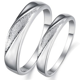 Szeroki Wybór Scrub Platinum Plating Titanium Ring For Loves