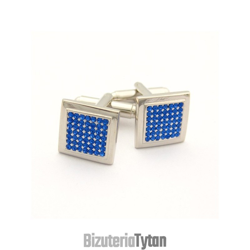 Spinki Do Mankietów Z Tytanu Z Niebieskimi Diamentami Spinki Do Mankietów Z Tytanu Z Niebieskimi Diamentami