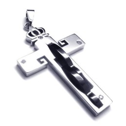 Wisiorek Z Tytanu Crown Cross - Free Chian