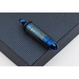 Cool Blue Męski Tytanowy Wisiorek Bullet - Darmowy Łańcuszek