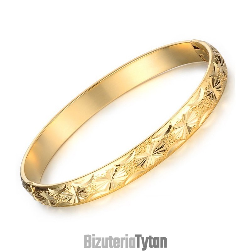 Wysokiej Jakości Elegancka Bransoletka Damska Pozłacana 18K