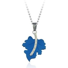 Wisiorek Męski Maple Leaf-Shaped Exquisite Titanium - Darmowy Łańcuszek