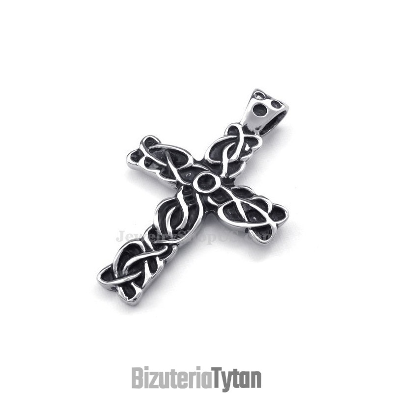Piękny Męski Naszyjnik Z Krzyżem Z Tytanu (Łańcuszek Gratis) Piękny Męski Naszyjnik Z Krzyżem Z Tytanu (Łańcuszek Gratis)