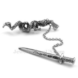 Naszyjnik Z Wisiorkiem Dragon Sword Titanium (Łańcuszek Gratis)