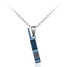 Nowy Styl Męski Niebieski Wisiorek Do Telefonu Komórkowego Z Tytanu - Darmowy Łańcuszek
