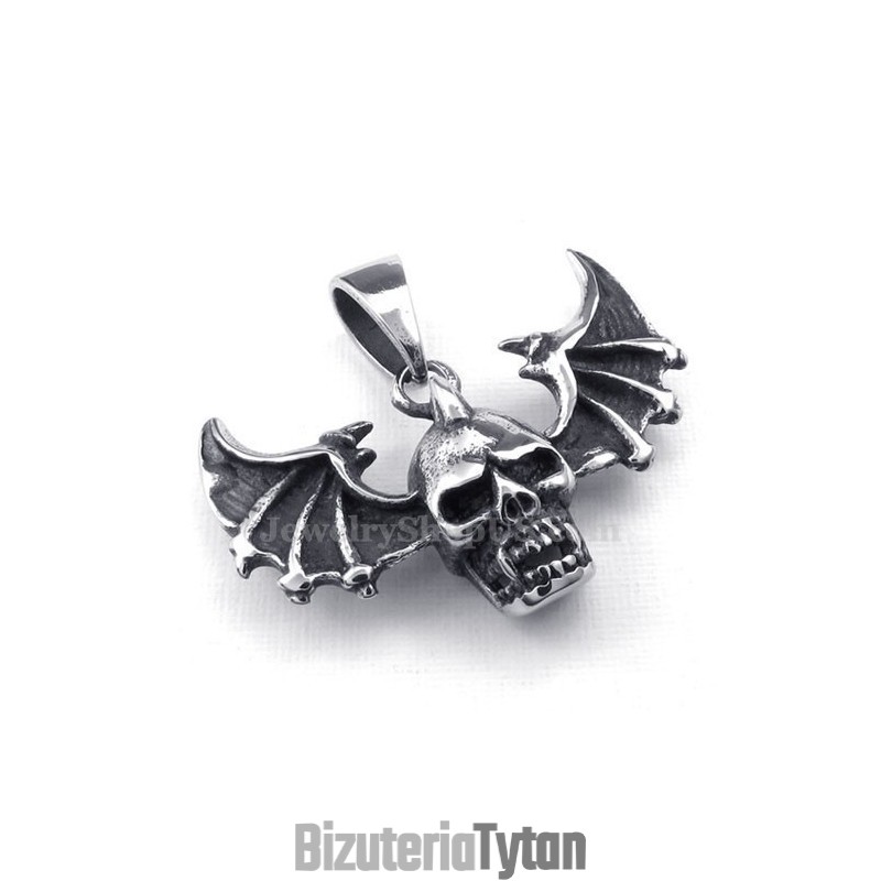 Naszyjnik Z Wisiorkiem W Kształcie Czaszki Z Tytanu Wings (Łańcuszek Gratis) Naszyjnik Z Wisiorkiem W Kształcie Czaszki Z Tytanu Wings (Łańcuszek Gratis)