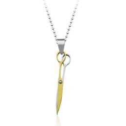 Wisiorek Z Tytanu Gloden Scissor Fashion - Darmowy Łańcuszek
