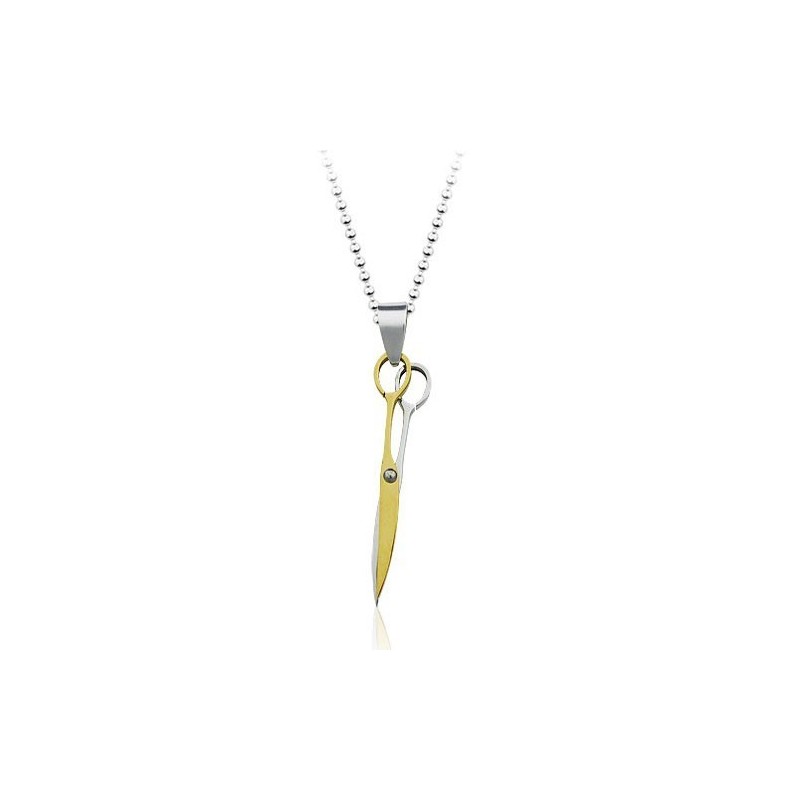 Wisiorek Z Tytanu Gloden Scissor Fashion - Darmowy Łańcuszek Wisiorek Z Tytanu Gloden Scissor Fashion - Darmowy Łańcuszek