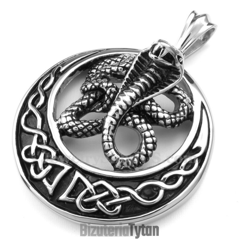 Naszyjnik Z Wisiorkiem Z Tytanu Cobra (Łańcuszek Gratis)