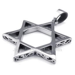 Hollow Out Star Men Personality Titanium Pendant Necklace (Darmowy Łańcuszek)