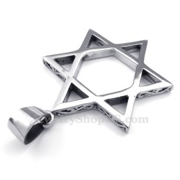 Hollow Out Star Men Personality Titanium Pendant Necklace (Darmowy Łańcuszek)