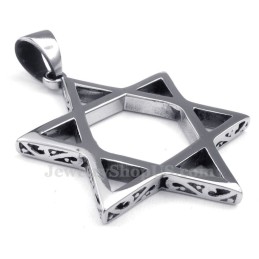 Hollow Out Star Men Personality Titanium Pendant Necklace (Darmowy Łańcuszek)