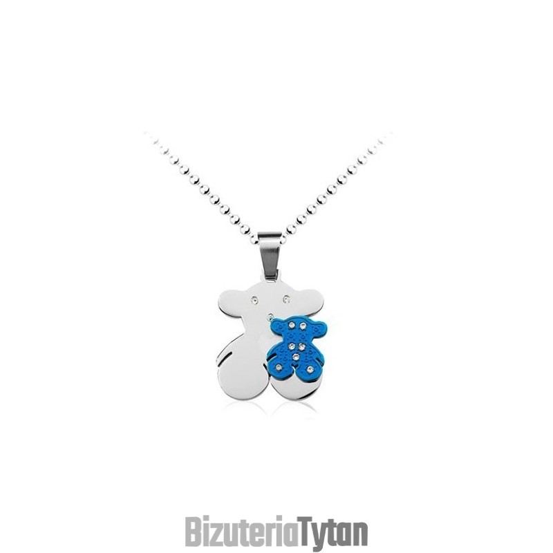 Wisiorek Tous Titanium Sweetheart Blue And Silver - Darmowy Łańcuszek