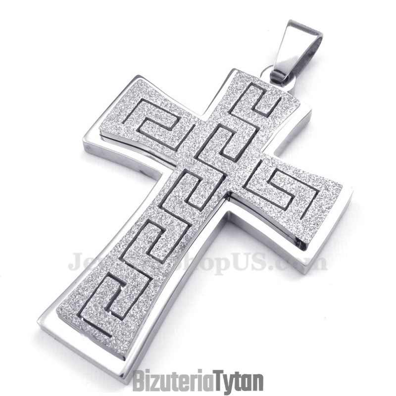 Naszyjnik Z Krzyżem Tytanowym (Łańcuszek Gratis)