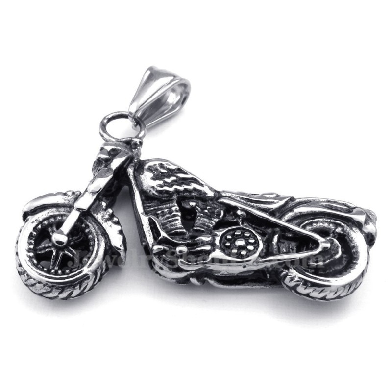 Naszyjnik Z Tytanu W Kształcie Motocykla (Łańcuszek Gratis) Naszyjnik Z Tytanu W Kształcie Motocykla (Łańcuszek Gratis)