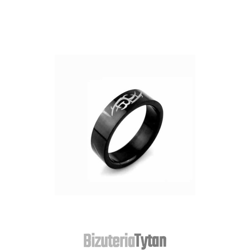 Pierścień Męski Eldritch Blast 6 Mm Z Czarnego Tytanu Pierścień Męski Eldritch Blast 6 Mm Z Czarnego Tytanu