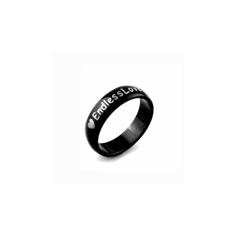 Endless Love Męski Pierścień 6Mm Czarny Tytan Endless Love Męski Pierścień 6Mm Czarny Tytan