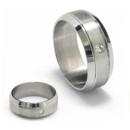 8Mm Diamentowy Pierścionek Unisex Z Tytanu