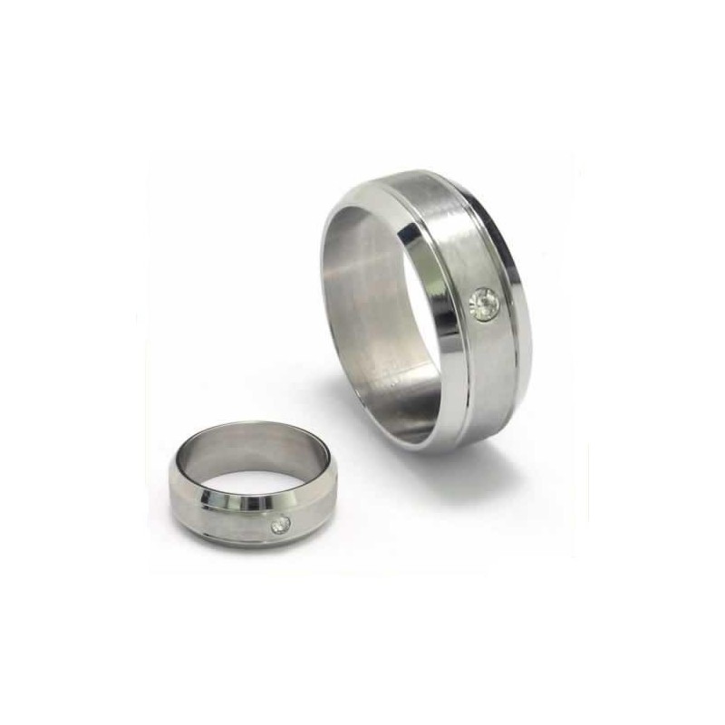 8Mm Diamentowy Pierścionek Unisex Z Tytanu 8Mm Diamentowy Pierścionek Unisex Z Tytanu