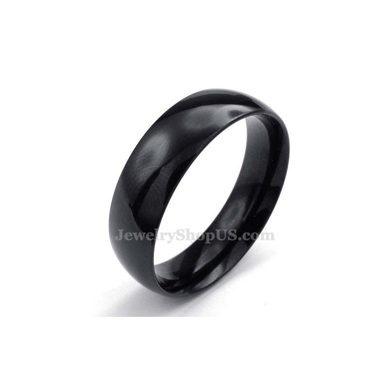 Pierścień Gładki Z Czarnego Tytanu 6 Mm Pierścień Gładki Z Czarnego Tytanu 6 Mm
