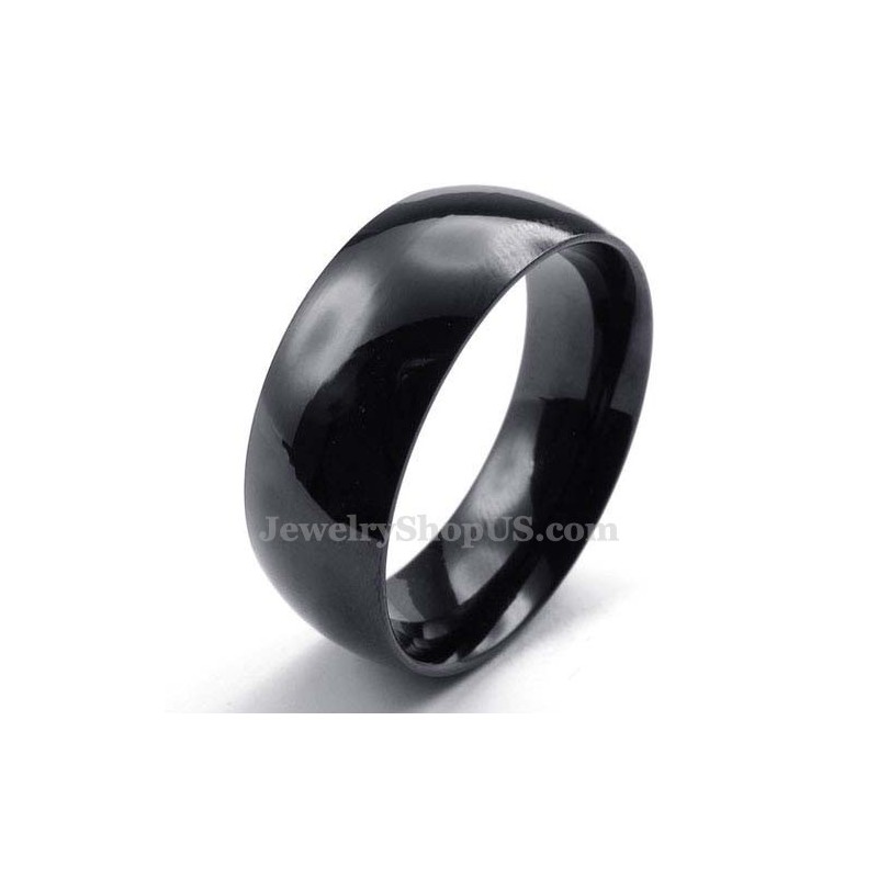 Pierścień Gładki Z Czarnego Tytanu 8 Mm Pierścień Gładki Z Czarnego Tytanu 8 Mm