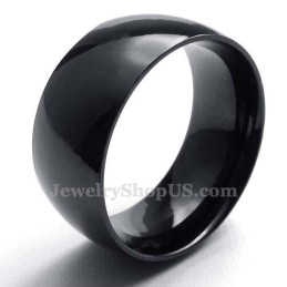 Pierścień Gładki Z Czarnego Tytanu 10 Mm