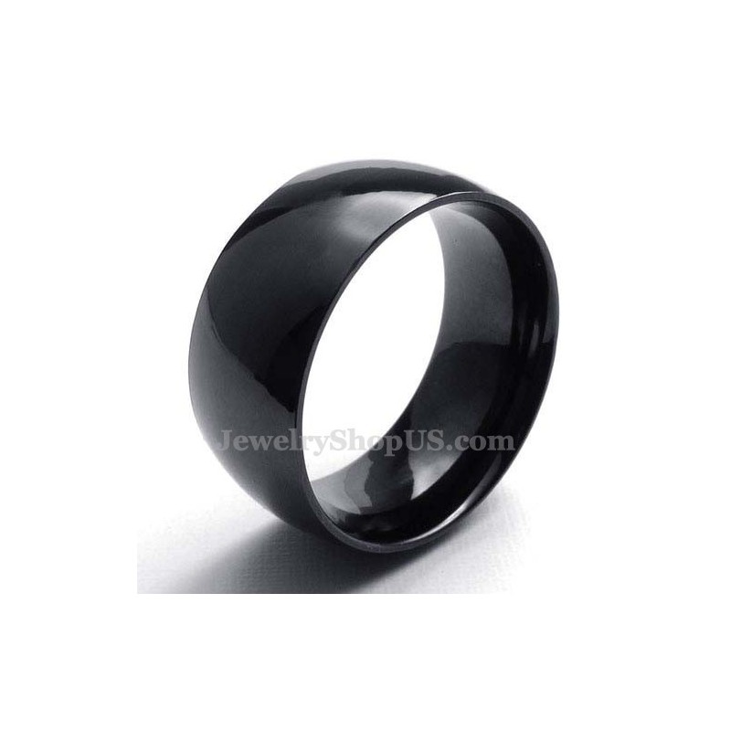 Pierścień Gładki Z Czarnego Tytanu 10 Mm